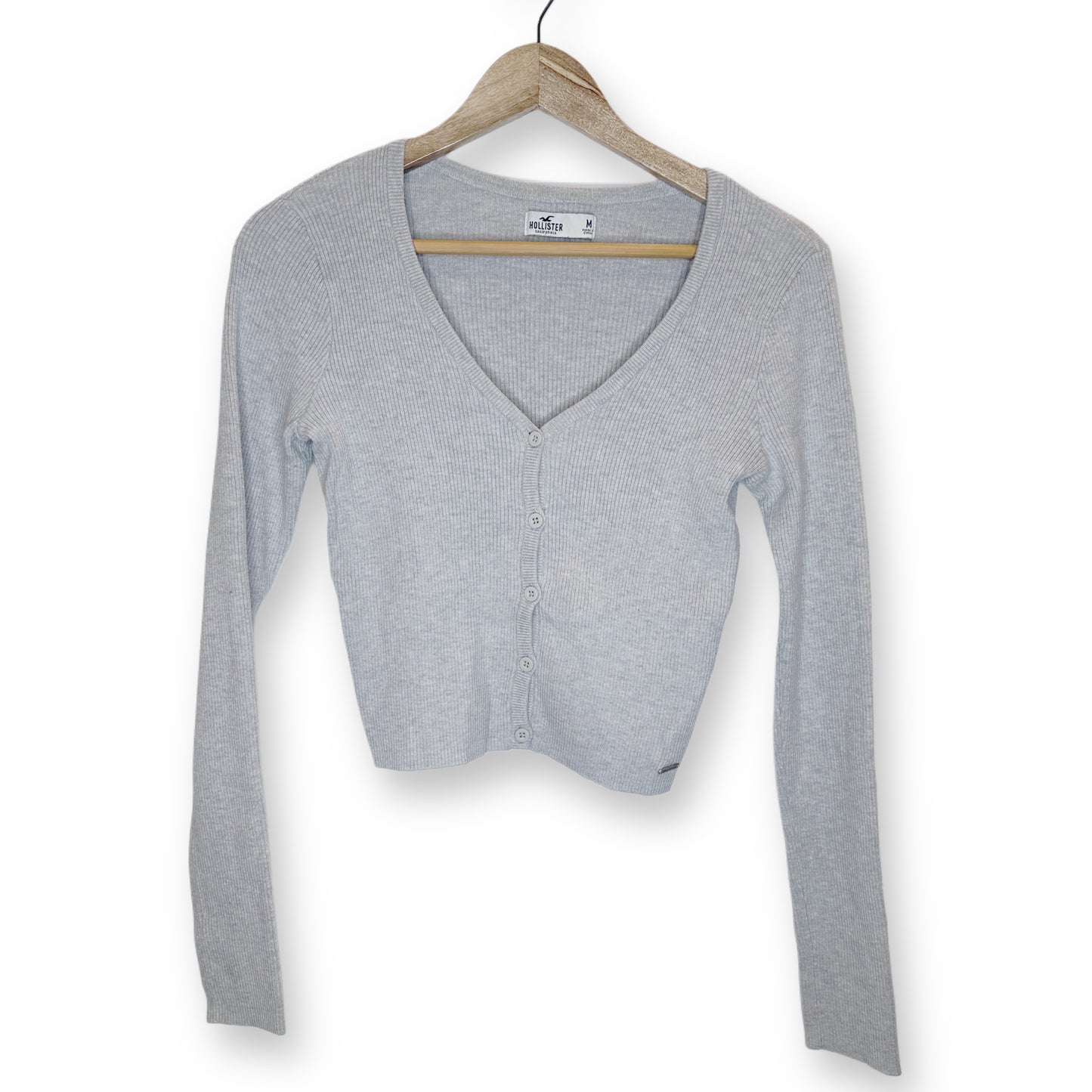 Hollister Gray Knitted Cardigan - Size M