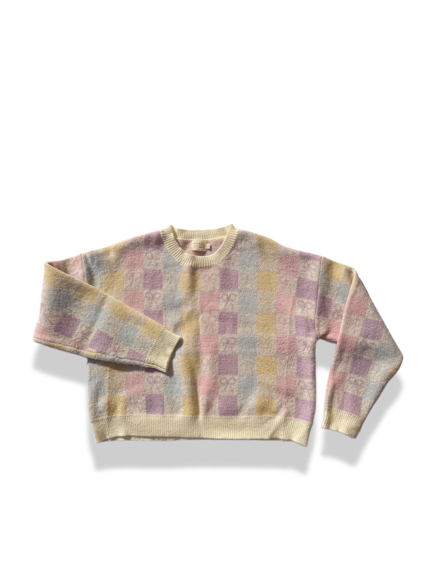 Dreamers by Debut Pastel Bow sweater- Size L