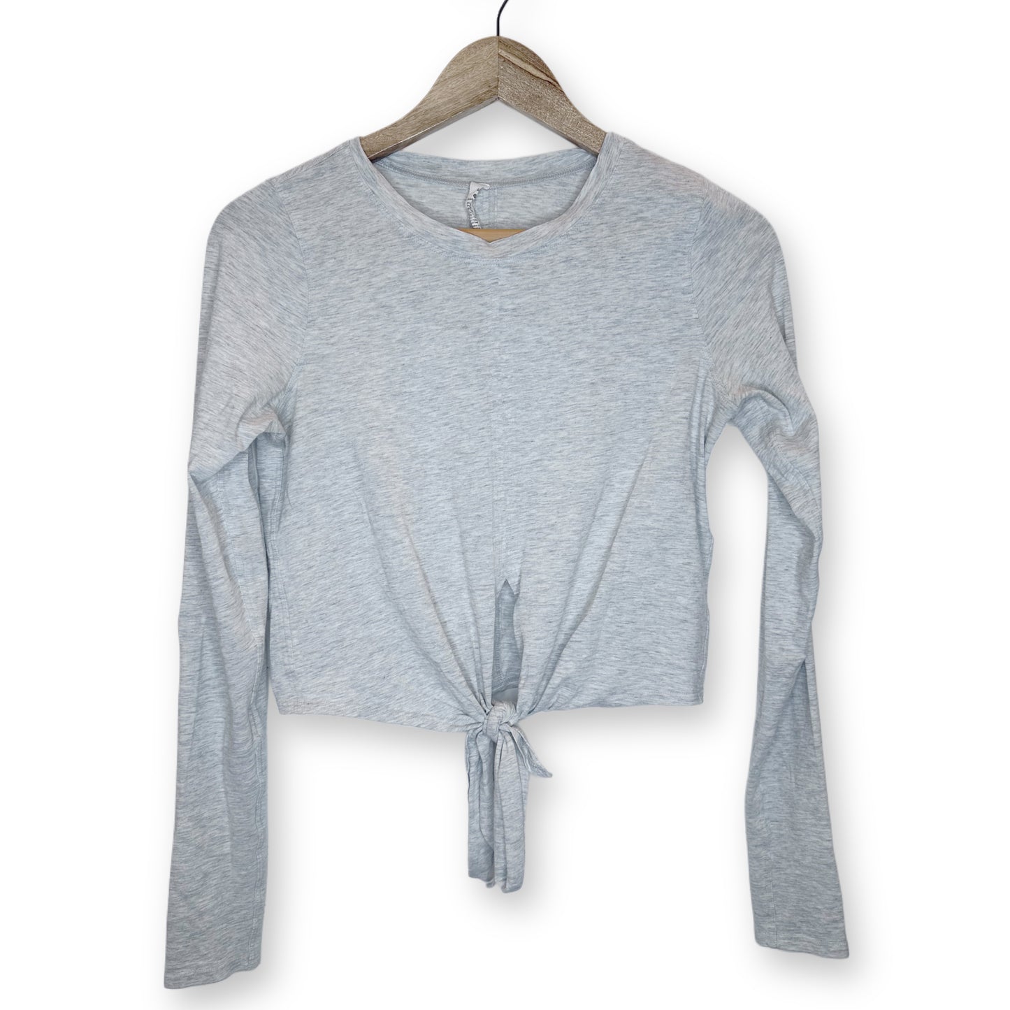Lululemon Gray Cropped Tie Top - Size 6