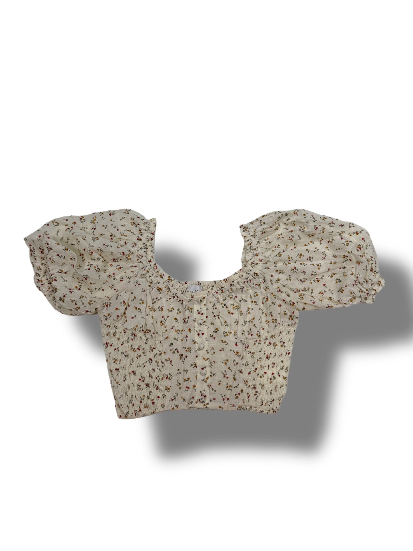 Polly Short Sleeve Flower Top- Size 2