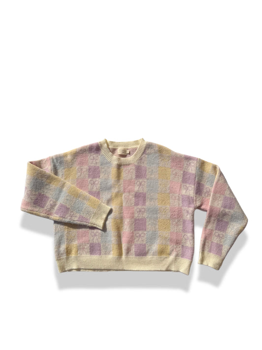 Dreamers by Debut Pastel Bow sweater- Size L