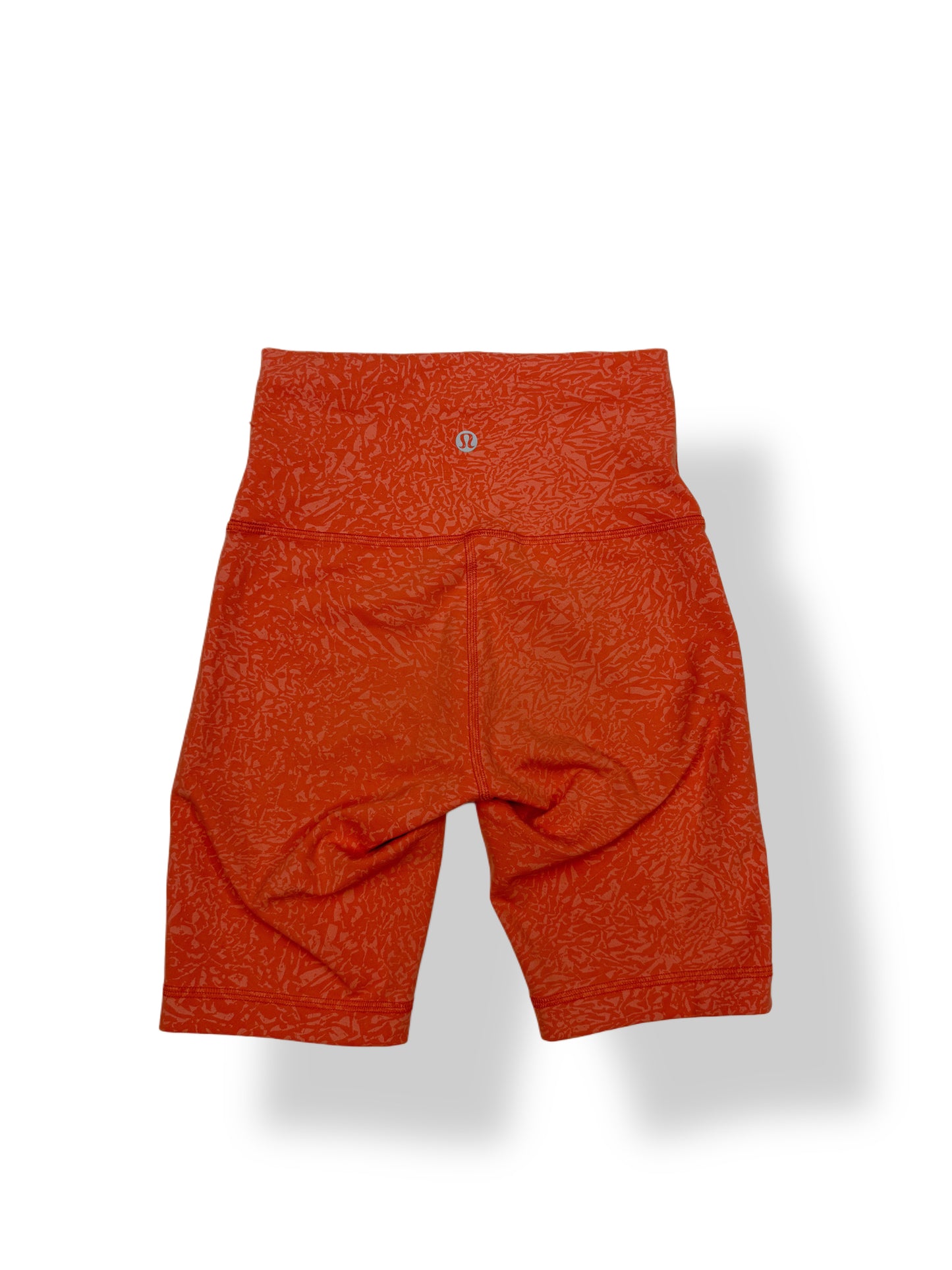 Lululemon Bright Orange Printed Shorts- Size 2