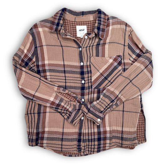 Aerie Brown and Navy Flannel - Size XS