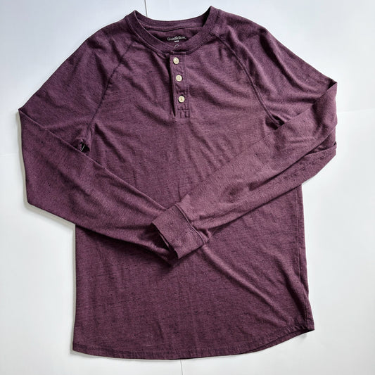 Men's Goodfellow Burgundy Henley - Size S